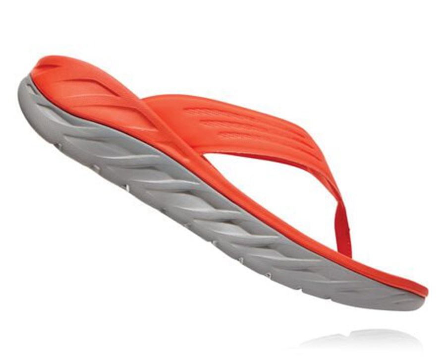 Hoka One One Sandals Mens Red - ORA Recovery Flip - 68952BLCI